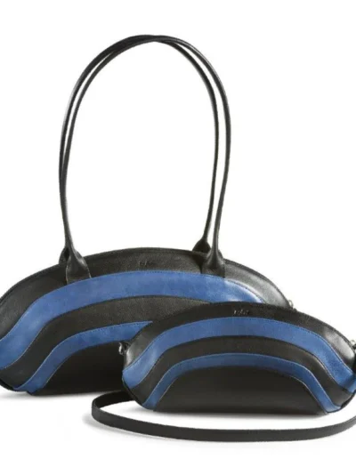 Rainbow Black-Cobalt Vintage Leather