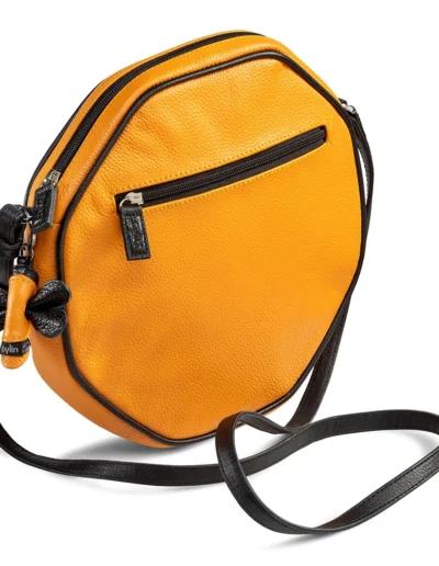 Honey bee structure leather yellow / black edge