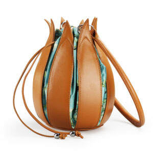 Tulip "Vintage" Leather  Cognac - "van Gogh"  Canvas Medium