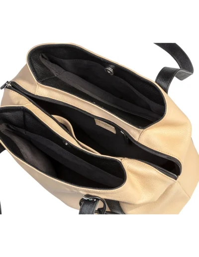 Dali Shopper Beige Black inside