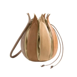 Tulip “Vintage” Taupe-Camel-Cognac Leather / Kaki Canvas