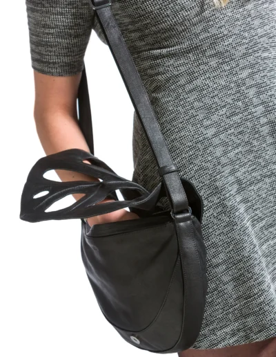 Jungle Leaf Black Vintage Leather