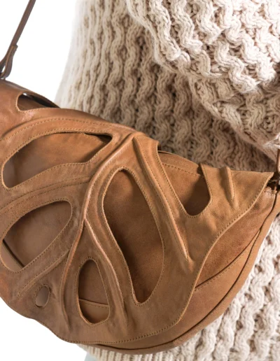 Jungle Leaf Cognac Vintage Leather