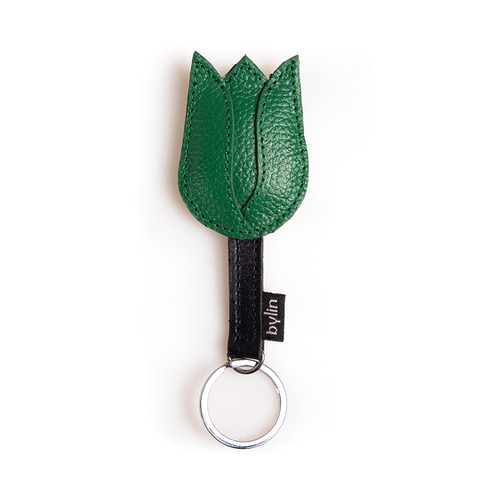 Tulip Keyring Structure Leather Jamaica Green